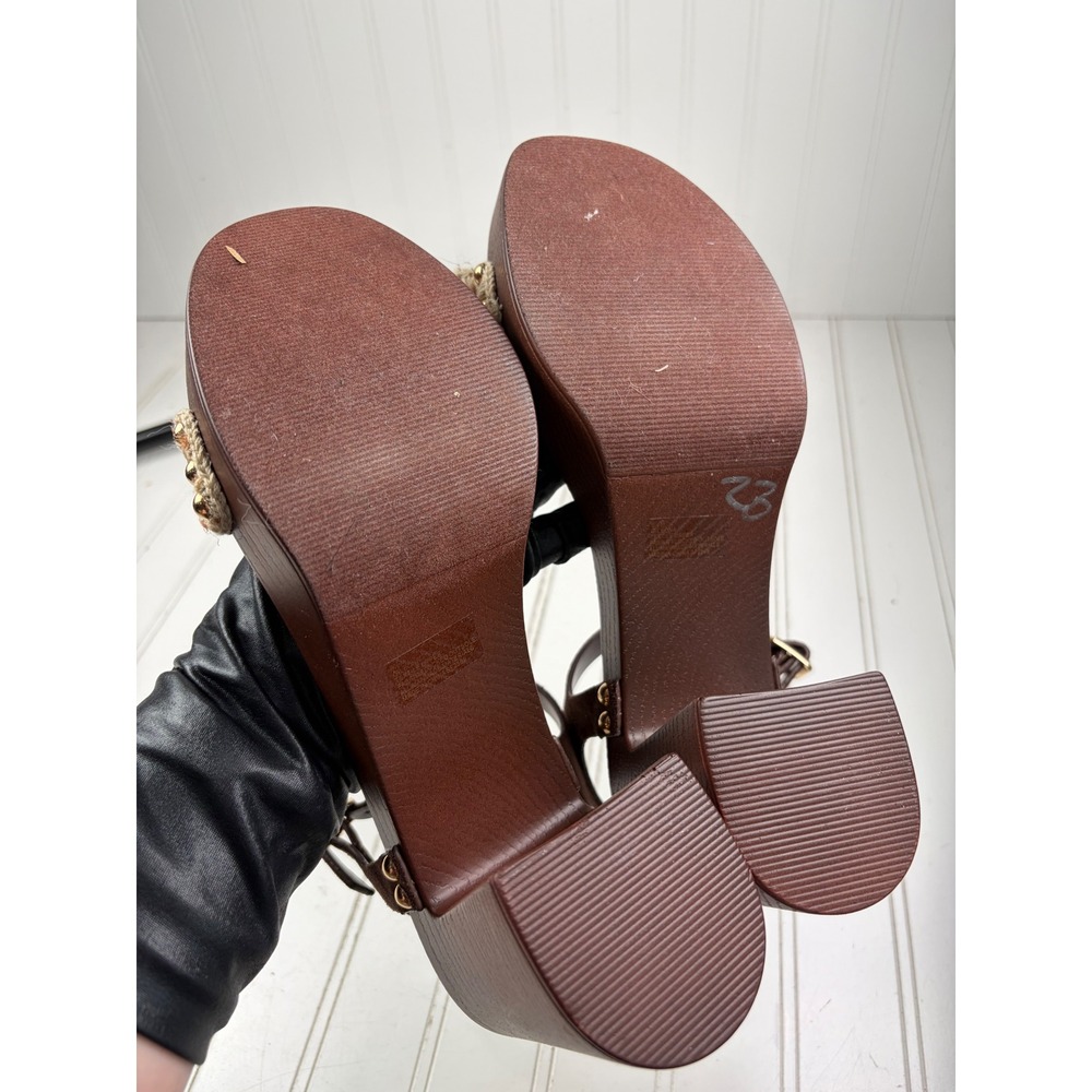 Madden Girl Vintage Y2K Boho Brown Woven Platform Sandals Women's Size 9.5 - Picture 9 of 10